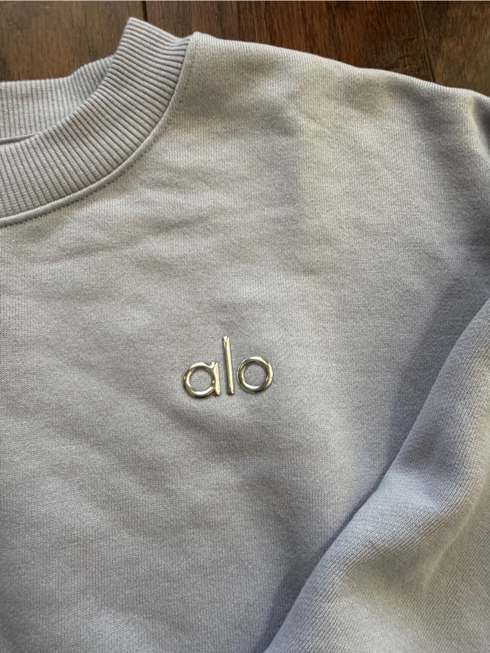ALO Yoga Men's Crewneck Sweatshirt in Pale Gray - Picture 2 of 5